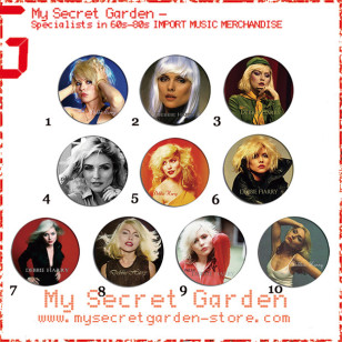Blondie - Debbie Harry Portrait Pinback Button Badge Set 2a or 2b ( or Hair Ties / 4.4 cm Badge / Magnet / Keychain Set )